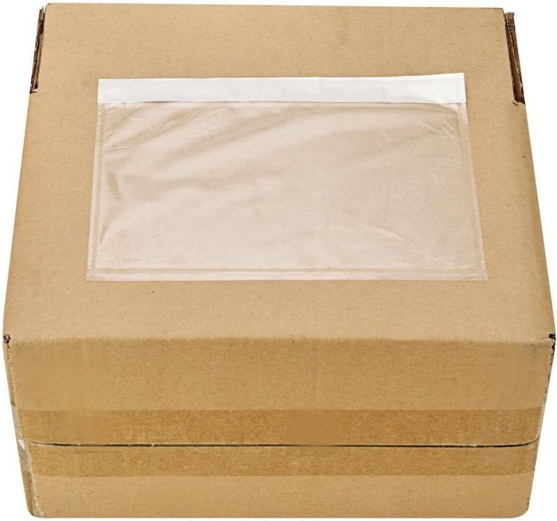 9527 Product 7.5" x 5.5" Clear Adhesive Top Loading Packing List/Shipping Label Envelopes (200 Pack) - Image 2